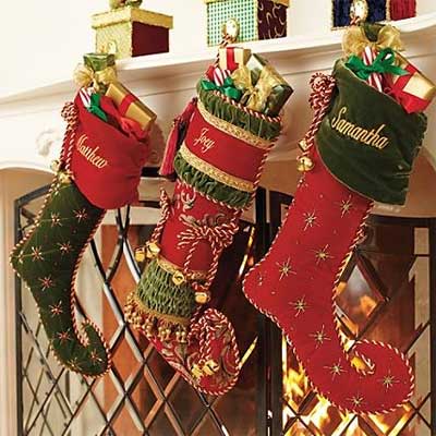 Christmas Stockings on Jingle To Your Holiday Decor With These Elegantly Trimmed Stockings