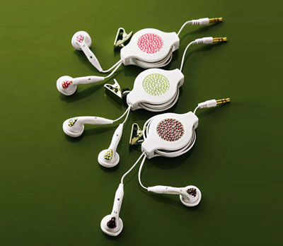 Earbud on Retractable Crystal Earbuds  Crystal Clear   Busyboo Design Blog