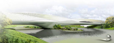 bridge pavilion - Expo Zaragoza new bridge pavilion by Zaha Hadid