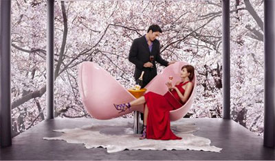 veuve clicquot loveseat - The Veuve Clicquot Loveseat by Karim Rashid