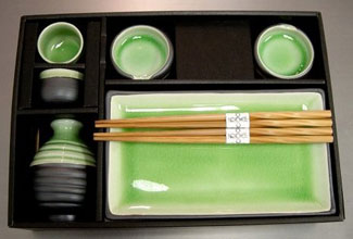 japanese sushi sake set - Japanese Sushi and Sake Set