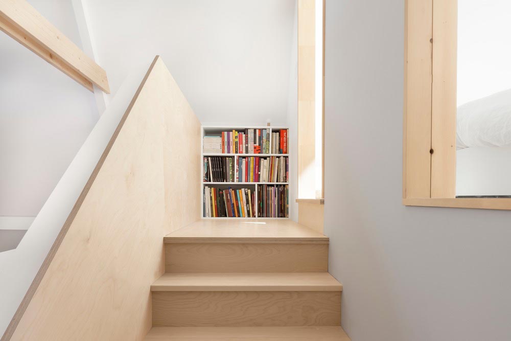 a frame house stairs design - The A Frame Project