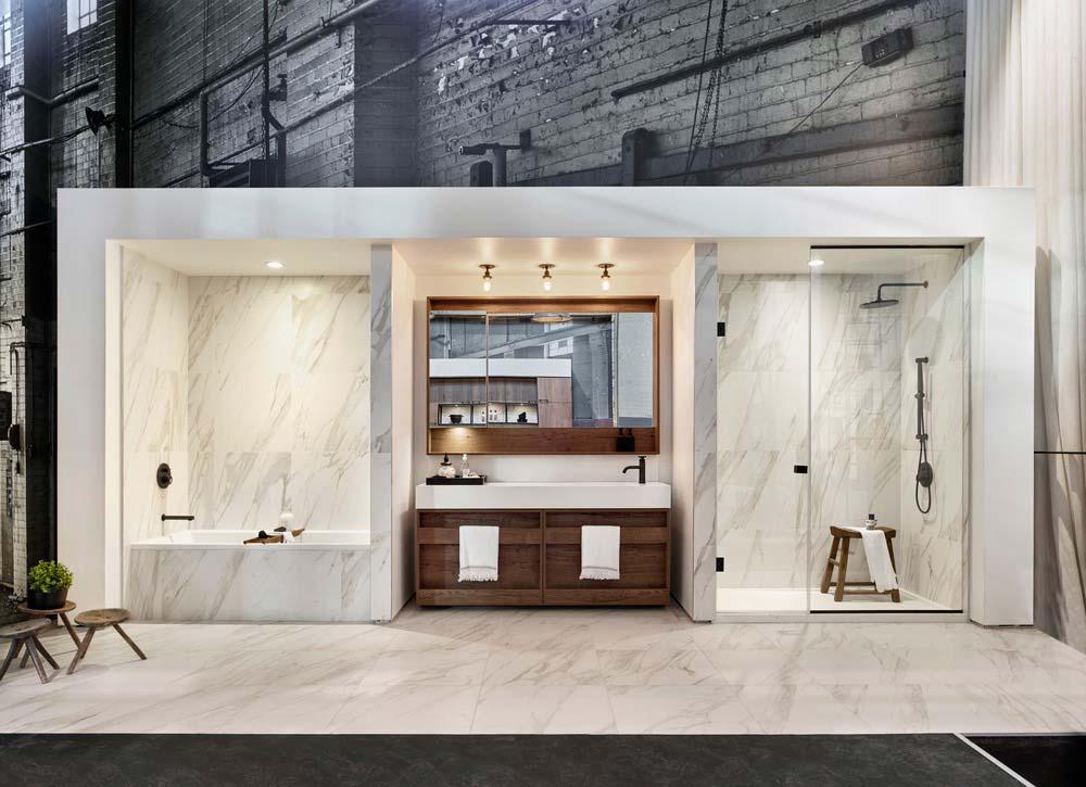 art deco industrial interiors bathroom - Waterworks