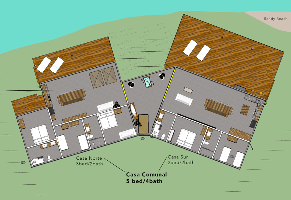 beach bungalow rental plan jc - Casa Comunal