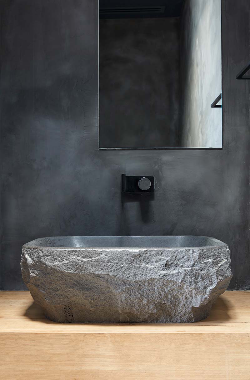 bluestone home stone sink design - The Quarry House