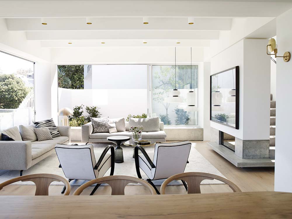 coastal home living room design - Clovelly Residence