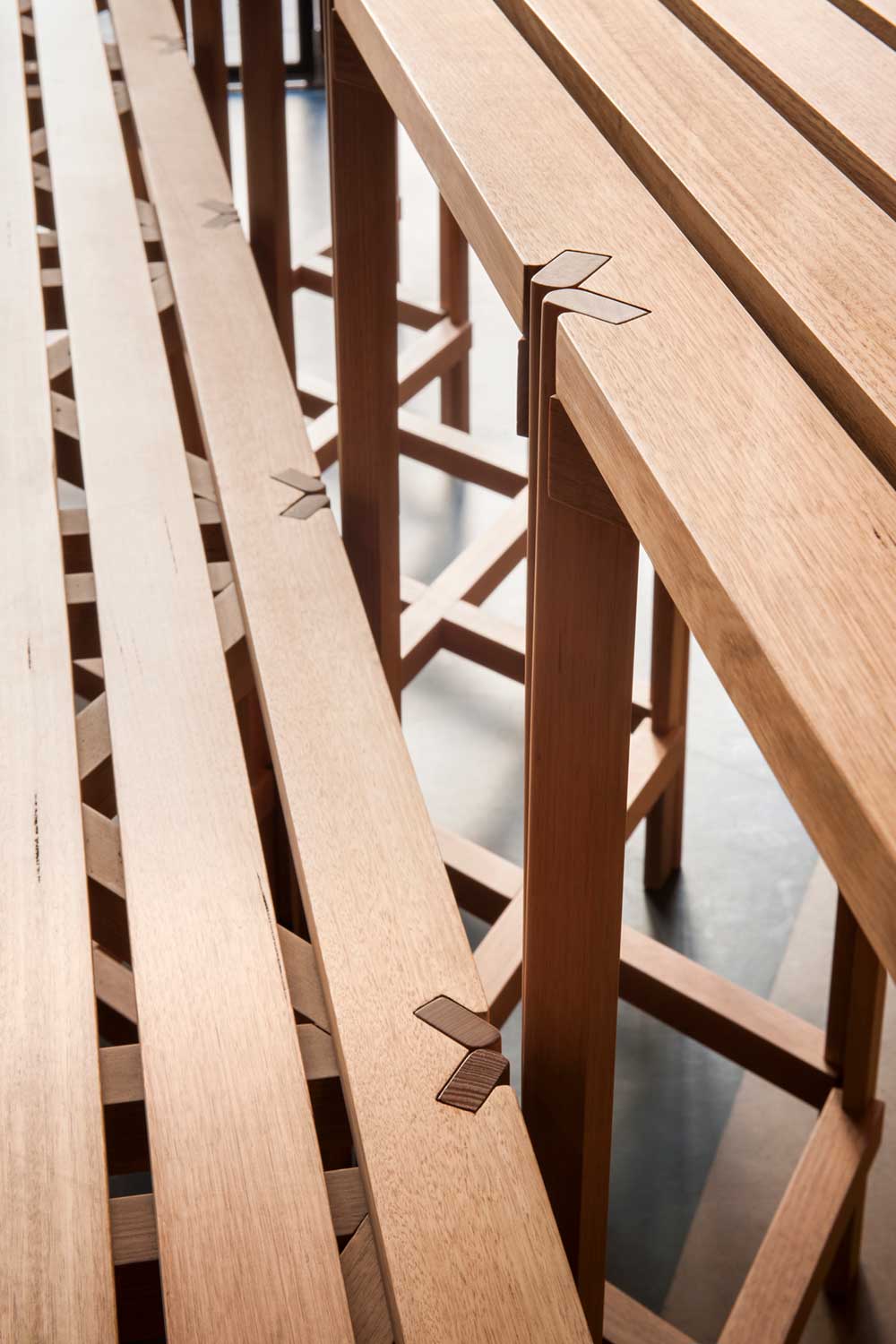 coffee bar wood tables design ak - Abbots & Kinney