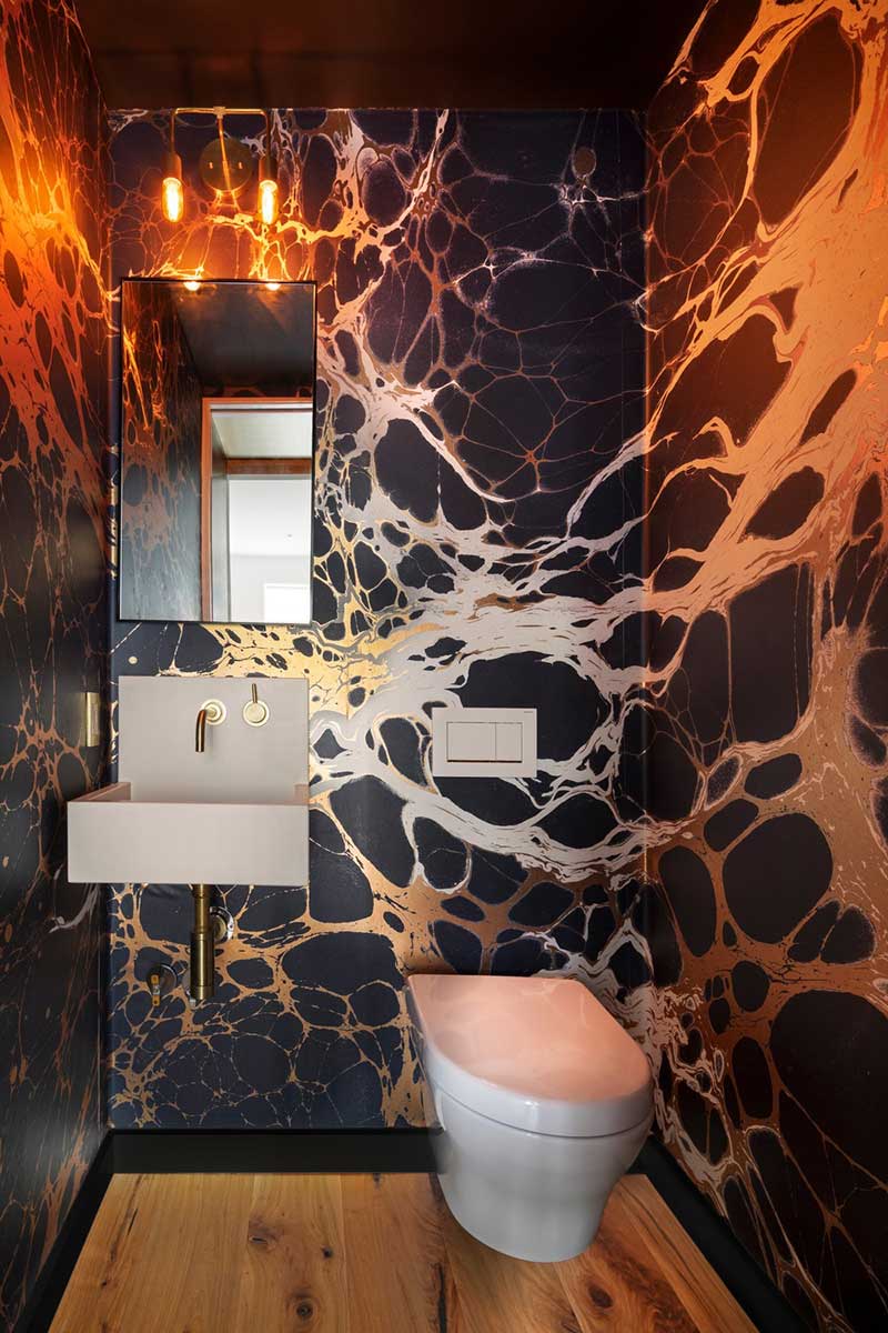 colorful interior design toilet bfdo - Crown Heights Brownstone