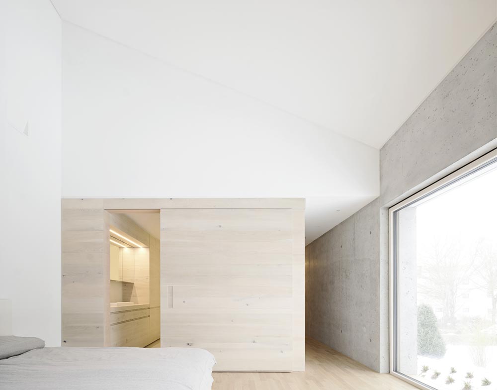 Concrete house bedroom