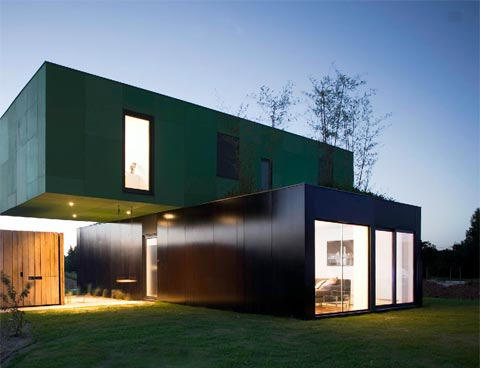 Shipping container homes -  Modernly chic and green container house in France