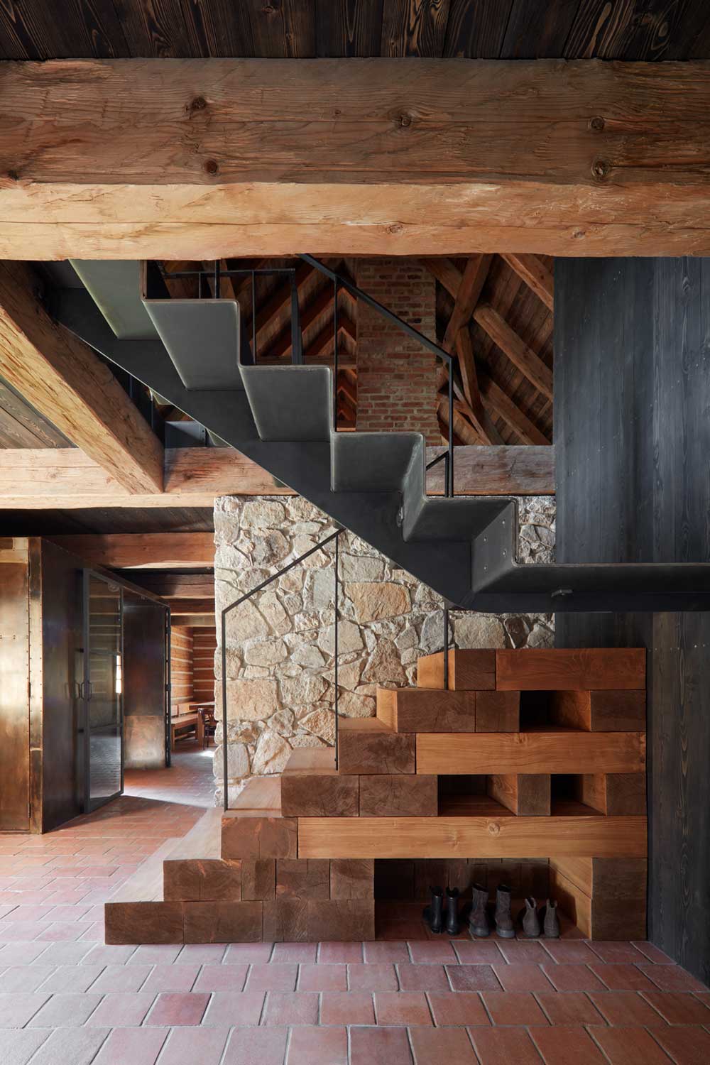 country house renovation stairs - Country House in South Bohemia