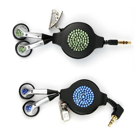 crystal chicbuds - Retractable Crystal Earbuds: Crystal Clear