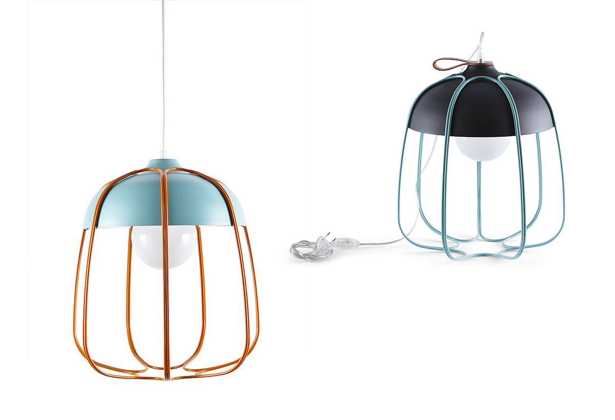 Tull Metal Cage Desk & Ceiling Lamp Lighting