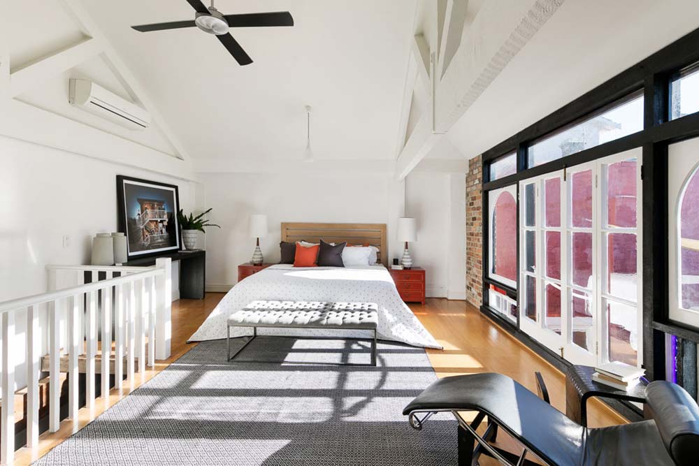 eclectic bedroom design - Fitzroy Street Residence