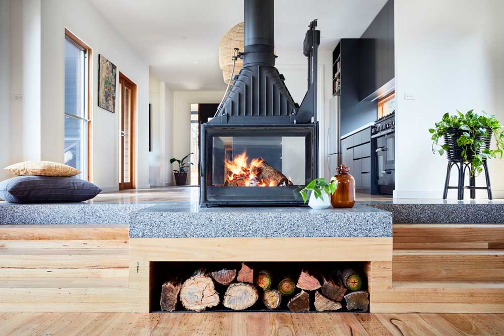 eclectic cottage design fireplace - Shoreham Cottage