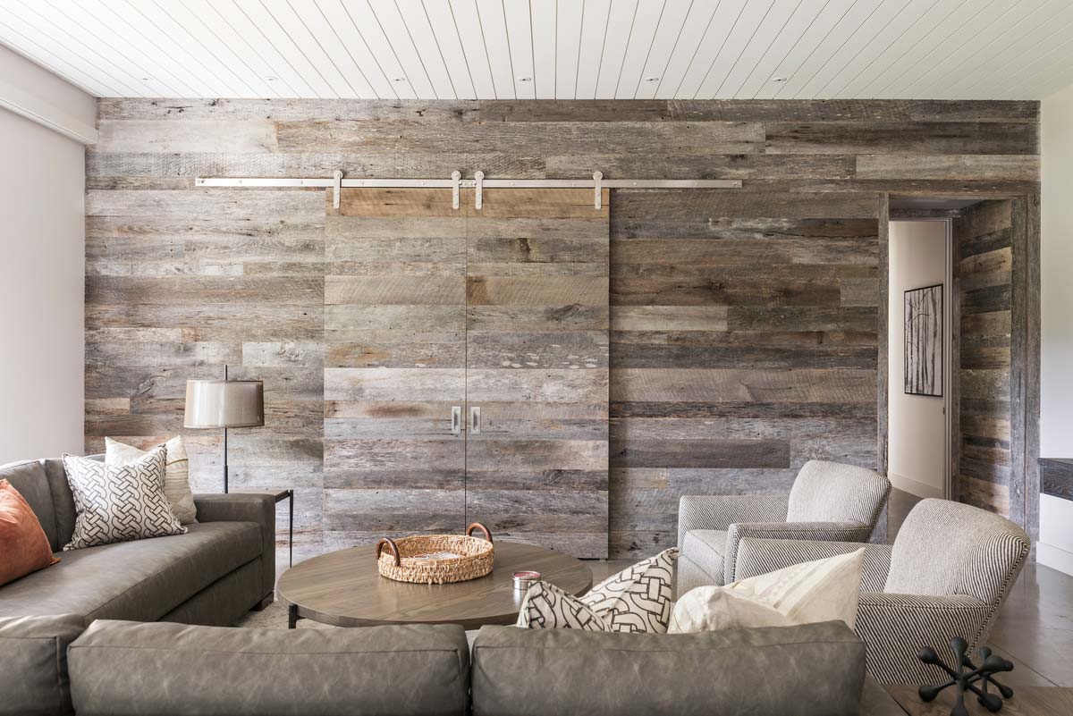 farmhouse hidden tv wall design - Mill Spring Modern Farmhouse