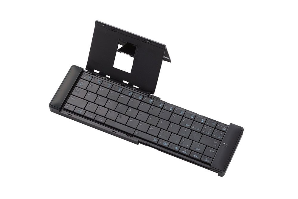 folding keyboard iphone elecom0 1000x668 - Elecom Wireless Slide Keyboard: Slide, Collapse, and Store