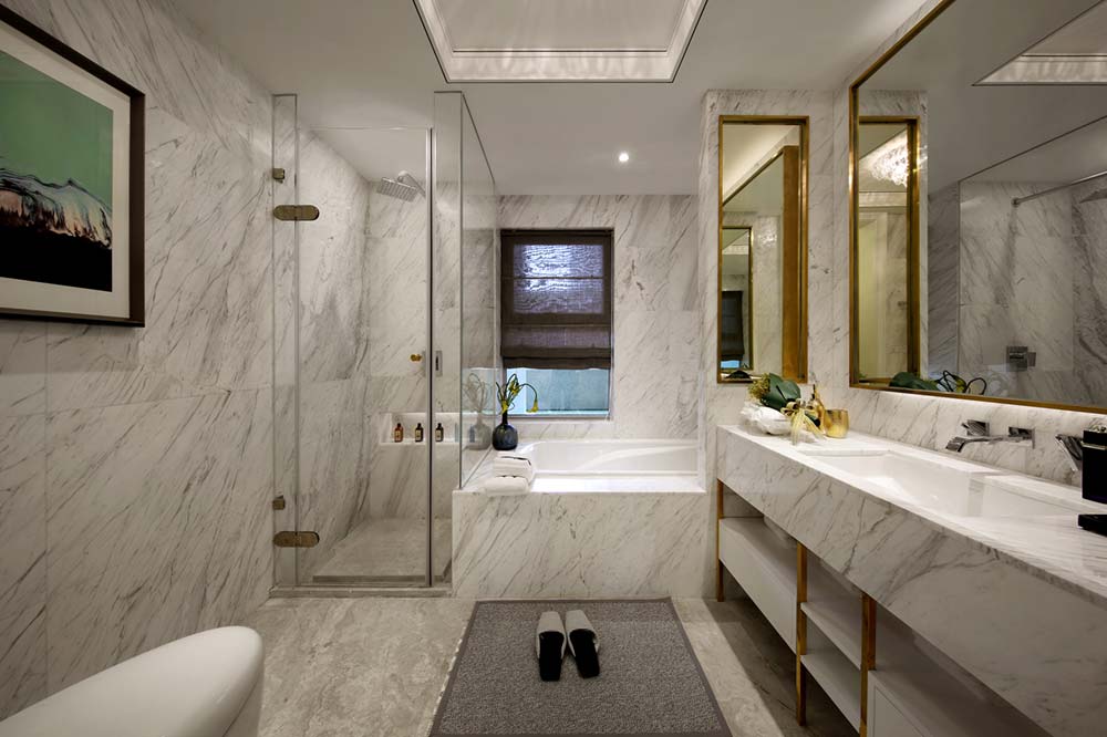 Elegant White Marble Bathroom