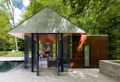 garden pool pavilion rga 5 - Pavilion Style House: Chimney + Roof Alliance