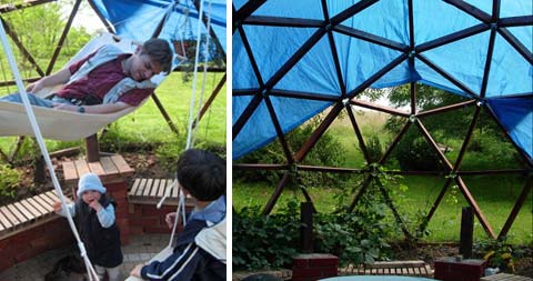 geodesic dome - Geodesic Dome and Treehouse