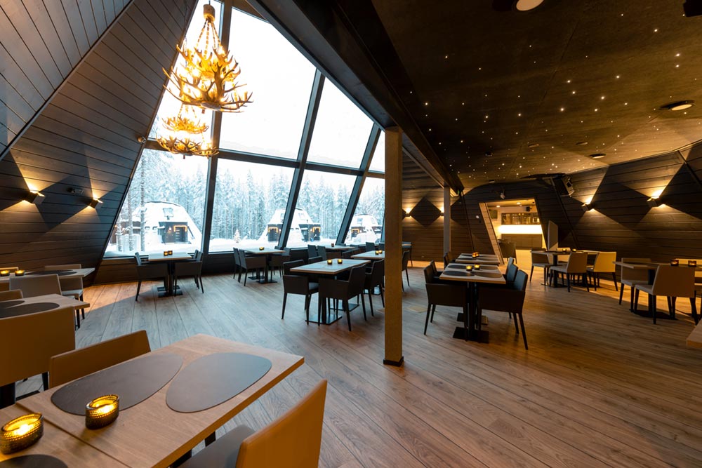 glass boutique hotel dining - Rovaniemi Glass Resort