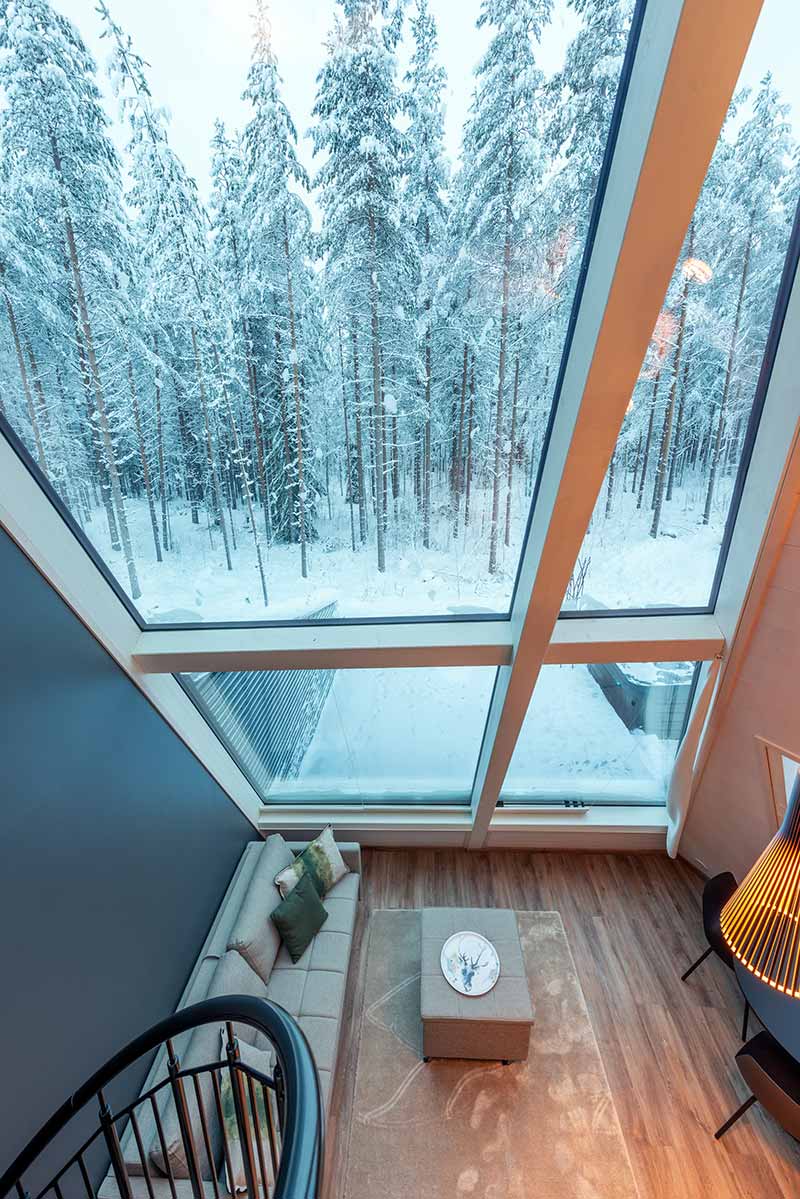 glass boutique hotel view - Rovaniemi Glass Resort