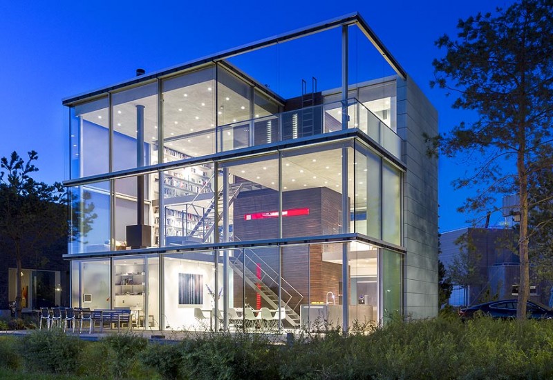 glass house rieteiland11 800x551 - The Rieteiland House: a gorgeous architect's home