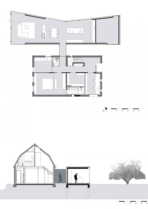 home extension plan acht5 - House Acht5: the Oneness of the Old and the New