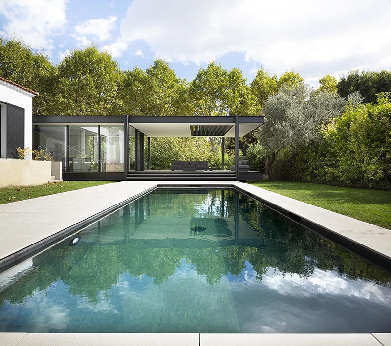 home glass extension pool blp - Maison CTN