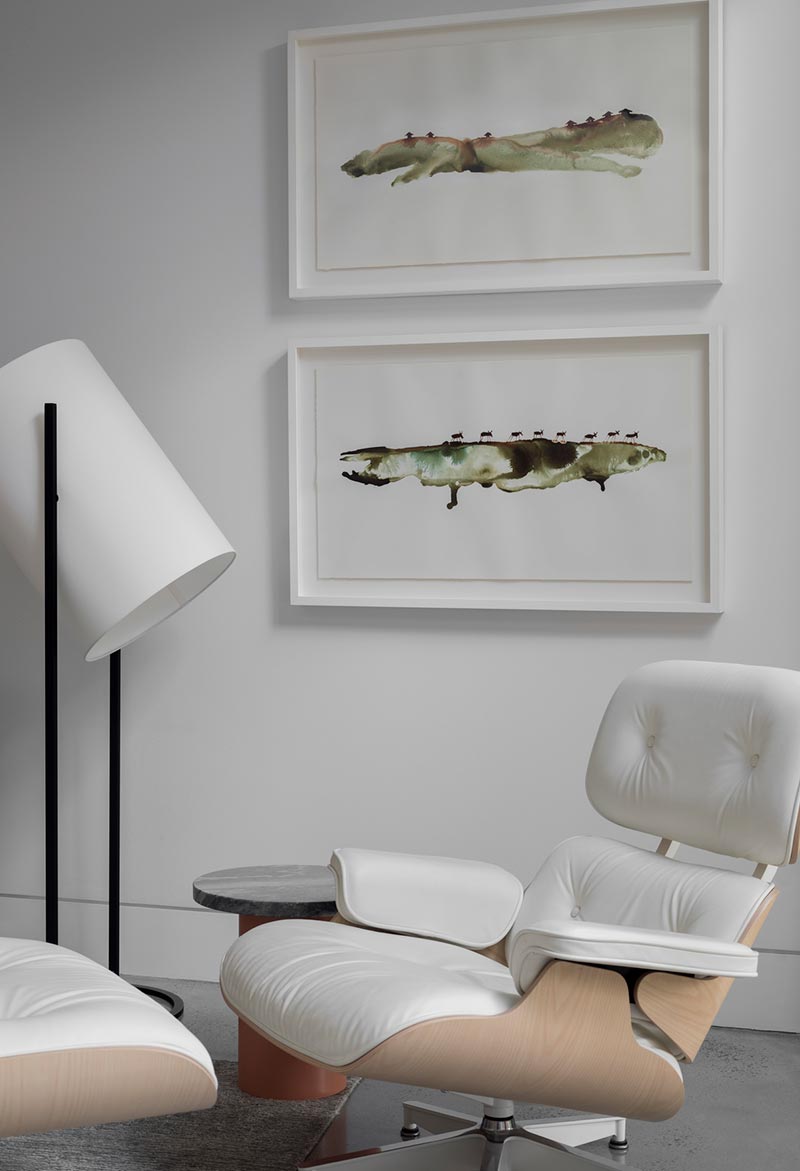 home interior white eames chair design - Headland House