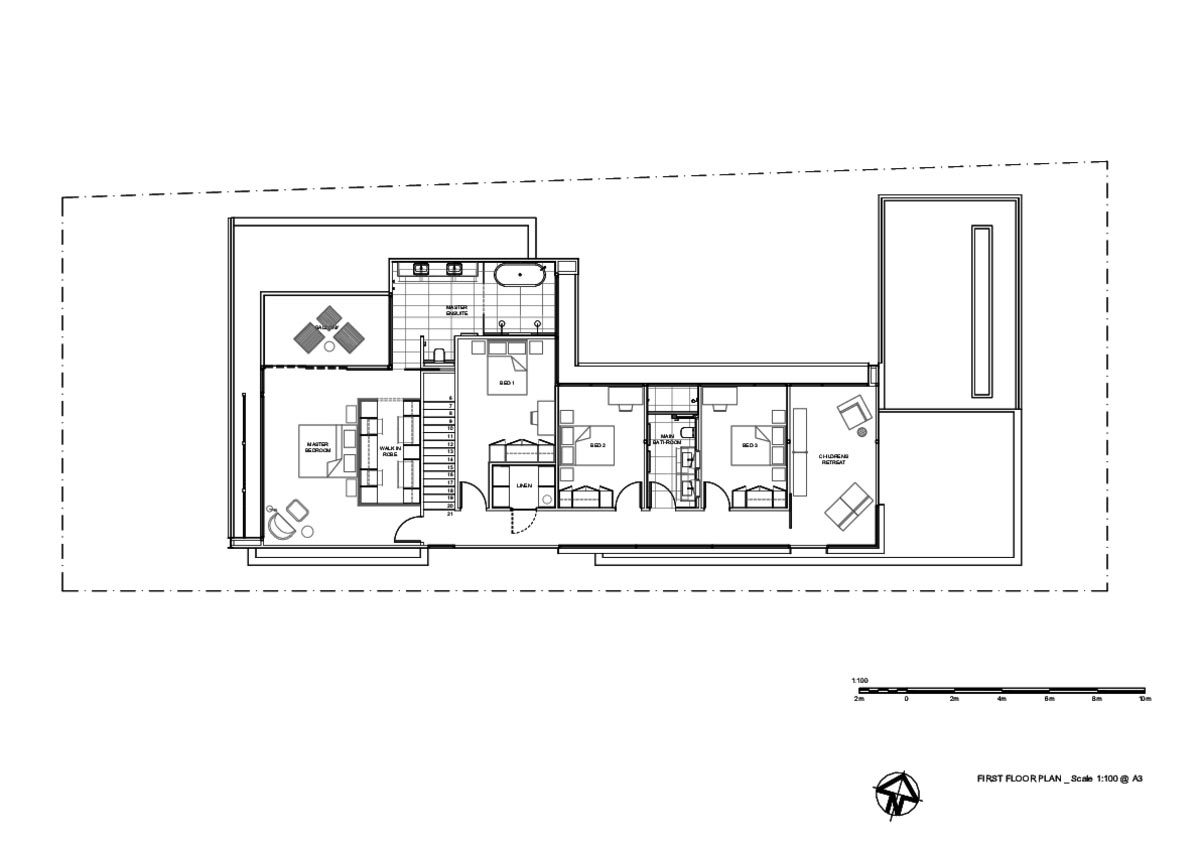 indoor outdoor home design plan - Preston House