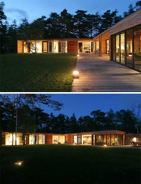 indoor outdoor style bw1 - Bergman Werntoft House: Out Into the Woods