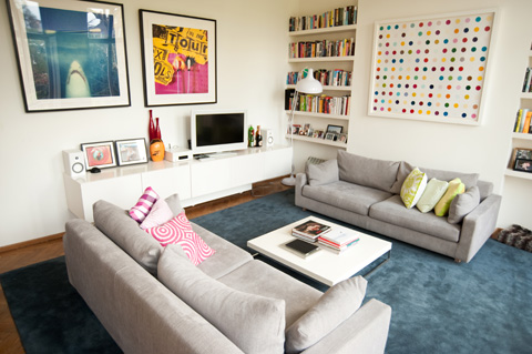 Interior design for family home in London - living room