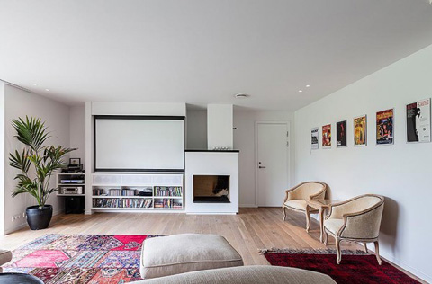 Home Interior - open living, dining, and kitchen areas