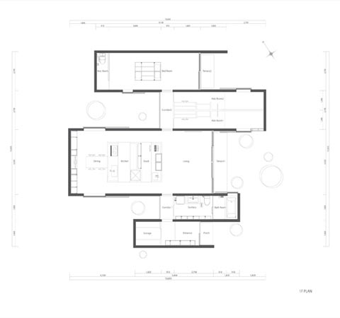 japanese house plan zigzag -  Zigzag House: In and Out