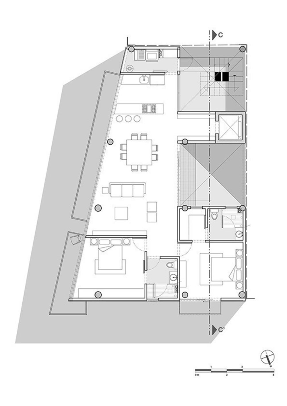 25 House Plans For Trapezoid Lots PNG House Blueprints trapezoid-shaped-cottage-with-plywood-interiors