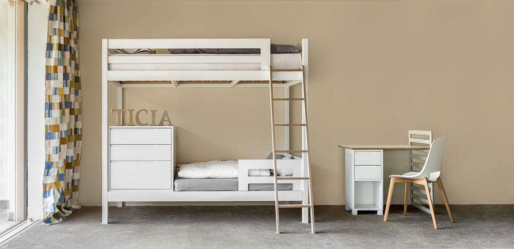 kids bunk bed storage - TICIA The Growing Bed