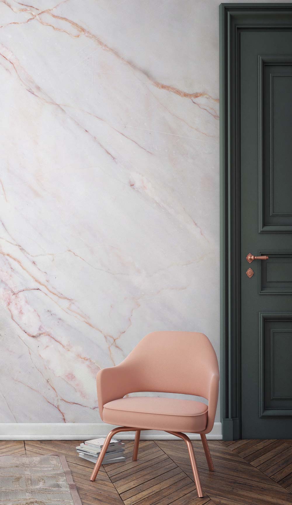 Pink marble wallpaper murals