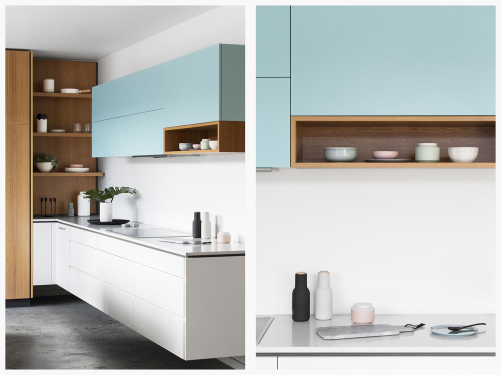 Blue Pastel Kitchen Cupboards
