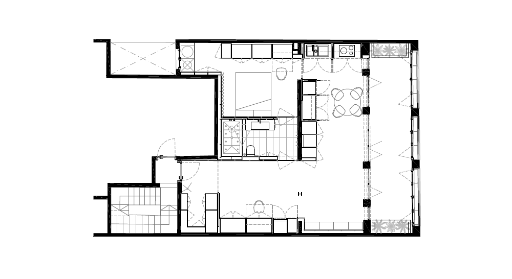 modern apartment interior design plan - Argentona Apartment