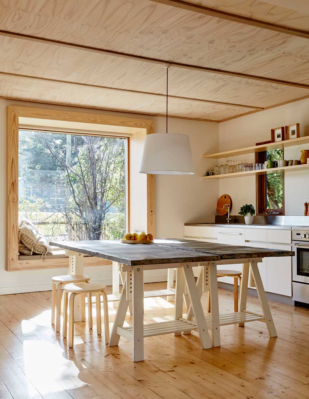 Modern beach shack dining table