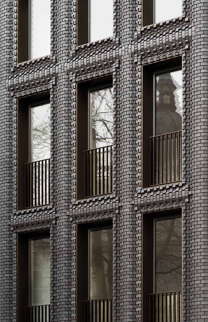 modern brick design black bdc - The Interlock