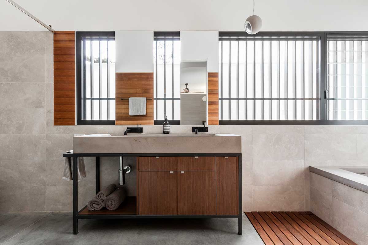 modern bungalow bathroom design - Sampson House