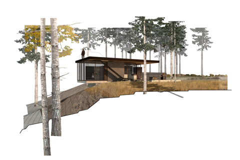 modern cabin forest mw 10 - Case Inlet Retreat: within the forest