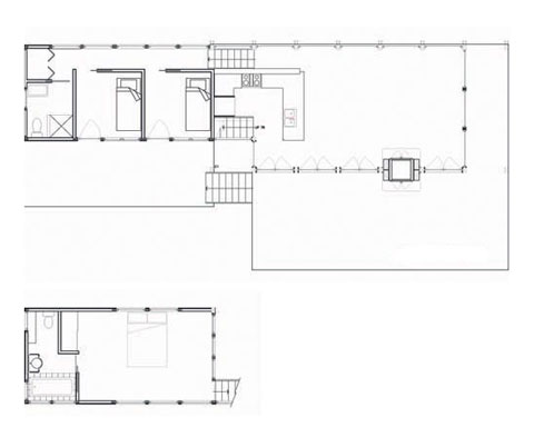 modern cabin plan shawanaga1 - Foreman Point: as the level drops