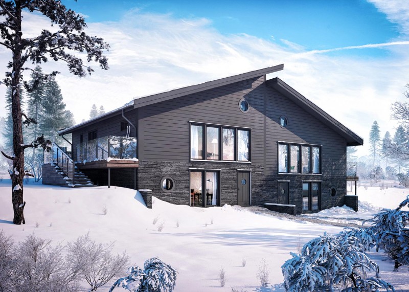 modern chalet esny 800x571 - Björnen Chalet: Ski In Ski Out