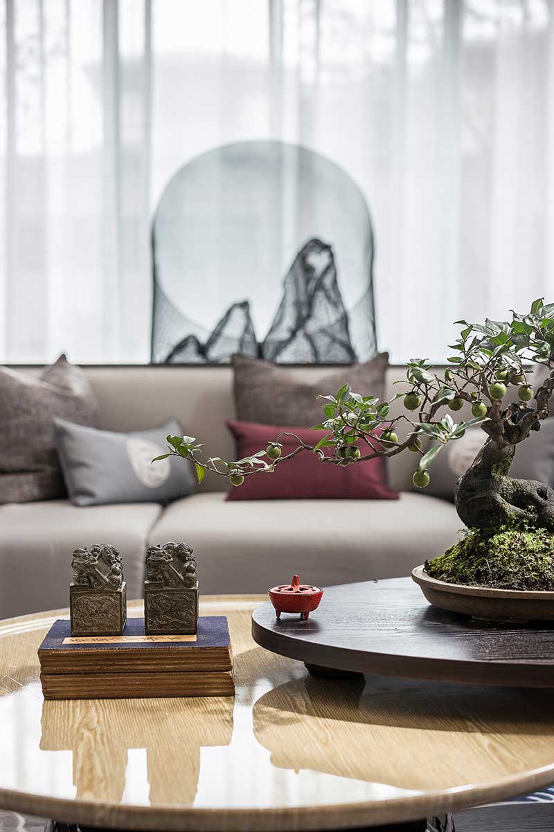 modern chinese home design bonsai - Jinke JiuQu River House