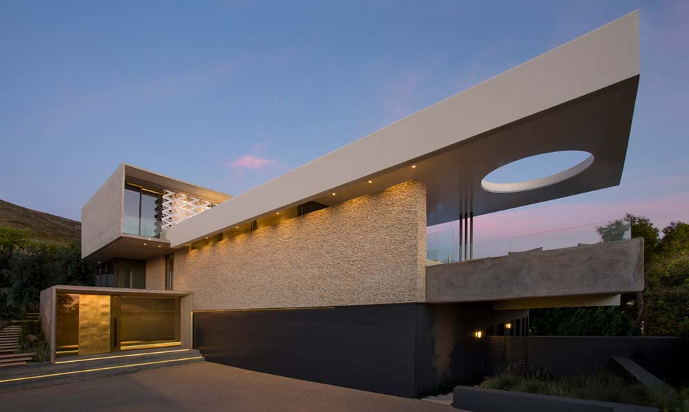 Two Story Concrete Planes House Design