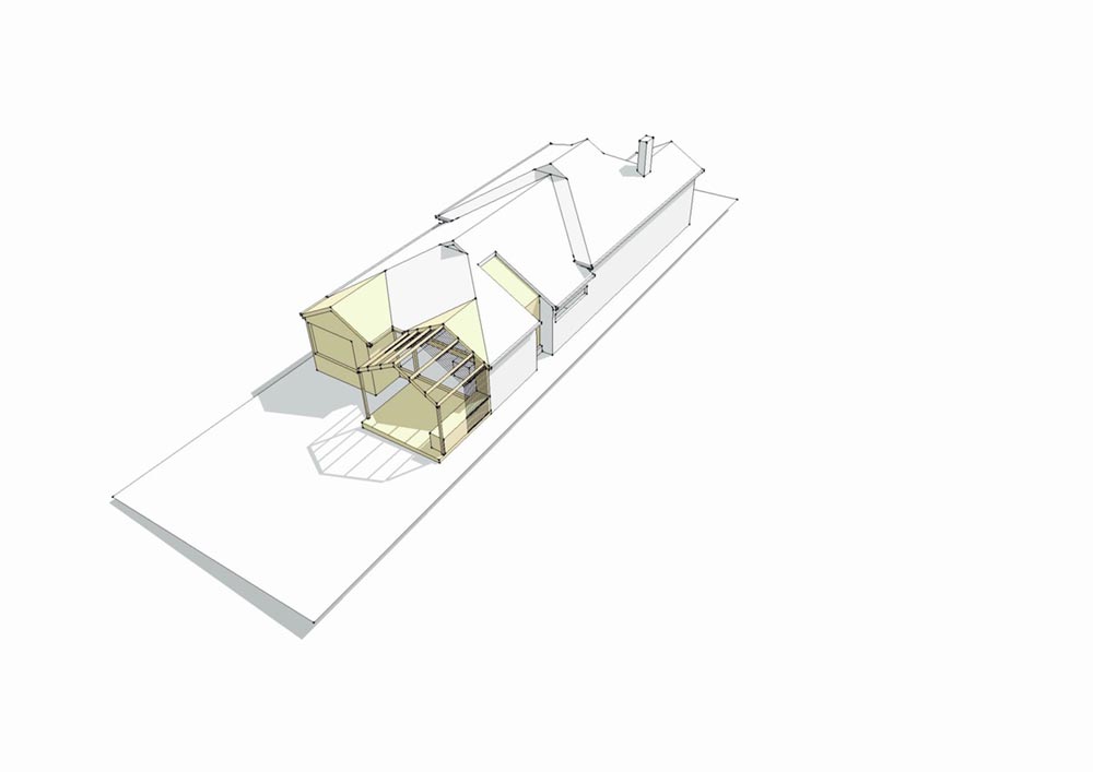 modern cottage design plan - Gable House