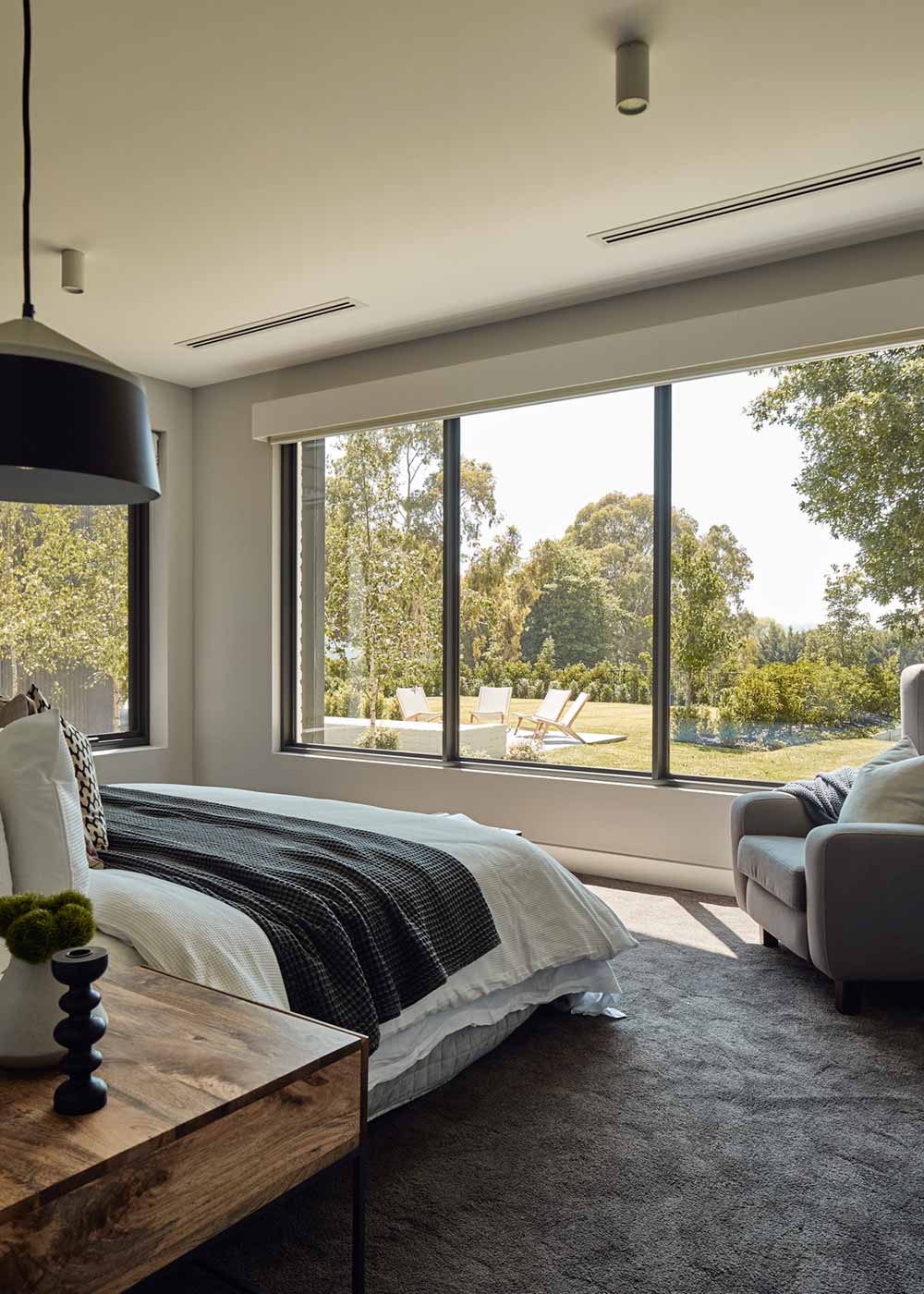 modern country home design bedroom arb - House in Silhouette